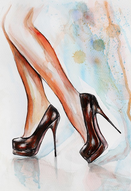 high heels, shoes, woman