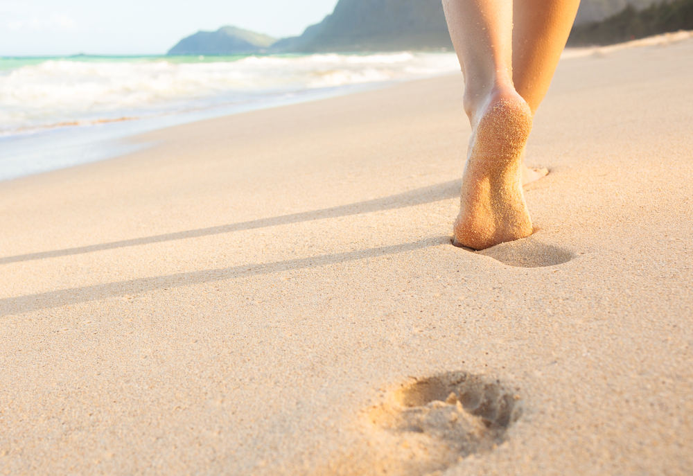 Effects of Ocean Water and Beach on Feet